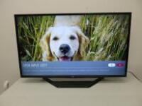 LG 43" Ultra HD 4K TV, Model 43UH620V, S/N 607WRURLP814. Comes with Stand & Remote Control.
