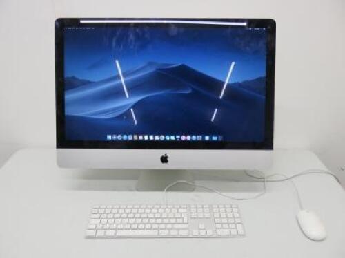 Apple 27" iMac, Running macOS Mojave 10.14, Intel Core i5, 2.9GHz, 24GB RAM, 1TB SATA Disk, Graphics NVIDIA GeForce GTX 660M 512MB. Comes with Power Supply, A1243 Keyboard & Mouse.