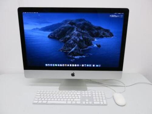 Apple 27" iMac, Running macOS Catalina 10.15, Intel Core i5, 3.3Ghz, 24GB RAM, 2TB Fusion Drive, Graphics AMD Radeon R9 M395X 4GB. Comes with Power Supply, Apple A1243 Keyboard & Mouse