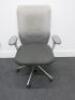 Vitra ID Mesh Adustable Office Chair in Light Grey with Lumbar Support & Adjustable Arms. - 6