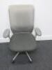 Vitra ID Mesh Adustable Office Chair in Light Grey with Lumbar Support & Adjustable Arms. - 6
