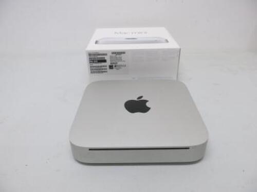 Apple Mac Mini, Model A1347. Running macOS OS X EI Capitan, Intel Core 2 Duo, 2.66GHz, 4GB RAM, 320GB SATA Disk, Graphics NVIDIA GeForce 320M 256MB. Comes with Power Supply & Apple Box.