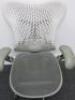 Herman Miller Mirra Ergonomic Adjustable Office Chair in Light Grey with Adjustable Arm Rests & Vinyl Arm Caps. - 2