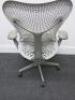 Herman Miller Mirra Ergonomic Adjustable Office Chair in Light Grey with Adjustable Arm Rests & Vinyl Arm Caps. - 4