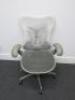 Herman Miller Mirra Ergonomic Adjustable Office Chair in Light Grey with Adjustable Arm Rests & Vinyl Arm Caps. - 6
