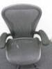 Herman Miller Aeron Ergonomic Adjustable Mesh Office Chairwith Adjustable Arm Rests & Fabric Arm Caps.Size B.NOTE: seat pan requires refurbishment (As Viewed/Pictured).&nbsp; - 2
