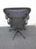 Herman Miller Aeron Ergonomic Adjustable Mesh Office Chairwith Adjustable Arm Rests & Fabric Arm Caps.Size B.NOTE: seat pan requires refurbishment (As Viewed/Pictured).&nbsp; - 5
