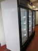 Interlevin LGC7500 Triple Door LED Illuminated Showcase Refrigerated Display Unit. S/N LGC750000317091900180009. Capacity 2050 Litres. Manufactured September 2017, (appears in near new condition). Original Cost £2700 - 7