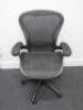 Herman Miller Aeron Ergonomic Adjustable Mesh Office Chairwith Lumbar Support, Adjustable Arm Rests & Fabric Arm Caps.Size B.&nbsp; - 6