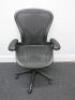 Herman Miller Aeron Ergonomic Adjustable Mesh Office Chairwith Lumbar Support, Adjustable Arm Rests & Vinyl Arm Caps.Size B.&nbsp; - 6
