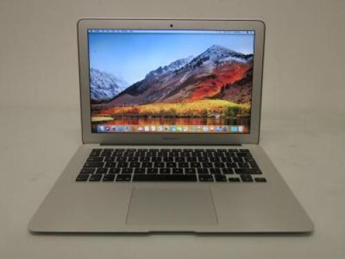 Apple 13" MacBook Air, Model A1466. Running macOS High Sierra 10.13, Intel Core i5, 1.8GHz, 8GB RAM, 251GB Flash Storage, Graphics Intel HD 6000 1536MB. NOTE: requires a power supply.