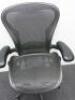 Herman Miller Aeron Ergonomic Adjustable Mesh Office Chairwith Lumbar Support, Adjustable Arm Rests & Vinyl Arm Caps.Size B.NOTE: seat pan requires refurbishment (As Pictured/Viewed).&nbsp; - 2