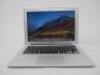 Apple 13" MacBook Air, Model A1466. Running macOS High Sierra 10.13, Intel Core i5, 1.4GHz, 4GB RAM, 121GB Flash Storage, Graphics Intel HD 5000 1536MB. NOTE: requires a power supply.