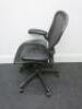Herman Miller Aeron Ergonomic Adjustable Mesh Office Chairwith Lumbar Support, Adjustable Arm Rests & Vinyl Arm Caps.Size B.NOTE: seat pan requires refurbishment (As Pictured/Viewed).&nbsp; - 4