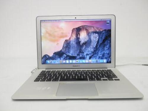 Apple 13" MacBook Air, Model A1466. Running macOS OS X Yosemite 10.10, Intel Core i5, 1.3GHz, 8GB RAM, 121GB Flash Storage, Graphics Intel HD 5000 1536MB. Comes with Power Supply. NOTE: screen is blemished (As Viewed/Pictured).