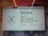 Apple 13" MacBook Air, Model A1466. Running macOS OS X Yosemite 10.10, Intel Core i5, 1.3GHz, 8GB RAM, 121GB Flash Storage, Graphics Intel HD 5000 1536MB. Comes with Power Supply. NOTE: screen is blemished (As Viewed/Pictured). - 2