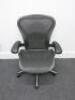 Herman Miller Aeron Ergonomic Adjustable Mesh Office Chairwith Lumbar Support, Adjustable Arm Rests & Vinyl Arm Caps.Size B.&nbsp; - 5