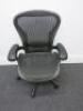 Herman Miller Aeron Ergonomic Adjustable Mesh Office Chairwith Lumbar Support, Adjustable Arm Rests & Vinyl Arm Caps.Size B.  - 6