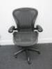 Herman Miller Aeron Ergonomic Adjustable Mesh Office Chair with Lumbar Support, Adjustable Arm Rests & Vinyl Arm Caps. - 6