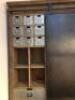 Barker & Stonehouse Biblio Oak Industrial Grand Cabinet with Engineered Wood Panels, 2 Galvanized Sheet Metal Panels on a Runner, 8 Drawers & 18 Haberdashery Drawers. Size H245cm x W260cm x D50cm. - 4