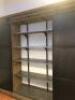 Barker & Stonehouse Biblio Oak Industrial Grand Cabinet with Engineered Wood Panels, 2 Galvanized Sheet Metal Panels on a Runner, 8 Drawers & 18 Haberdashery Drawers. Size H245cm x W260cm x D50cm. - 7