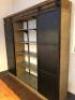 Barker & Stonehouse Biblio Oak Industrial Grand Cabinet with Engineered Wood Panels, 2 Galvanized Sheet Metal Panels on a Runner, 8 Drawers & 18 Haberdashery Drawers. Size H245cm x W260cm x D50cm. - 9