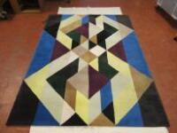 Massimo.dk Designed Ivan 100% Multi Coloured NZ Wool Rug. Size L240cn x W170cm.