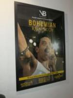 Framed & Glazed Bohemian Rhapsody Film Promotional Poster. Size H127cm x W91cm.