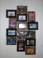 Collage of 13 Contemporary Picture Frames to Include: 1 x Bronze, 6 x Black & 6 Chrome. Size H22cm x W17cm.