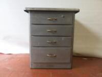 Upcycled 4 Drawer Metal Filing Cabinet, Size H75cm x W64cm x D54cm.