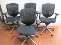 5 x Enjoy Mesh Fully Adjustable Office Swivel Chairs (As Viewed/Pictured).