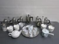 Lot of Assorted Domestic Kitchen Tea & Coffee Pots to Include 6 x Caffeteria, 2 x Tea Pots, 6 x Jugs, 6 x Milk Jugs & Other (As Pictured/Viewed).