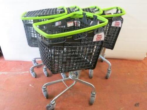 5 x Araven Loop 100L Mini Supermarket Shopping Trolleys.