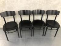 4 x Black Wood Idolf Ikea Chairs.