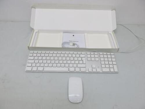 Apple Keyboard, Model A1243 with Apple Wireless Mouse, Model A1296.