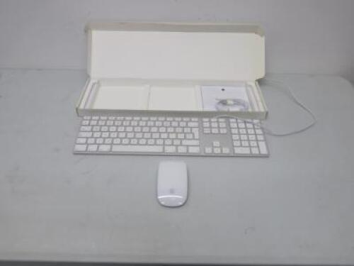 Apple Keyboard, Model A1243 with Apple Wireless Mouse, Model A1296.