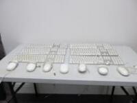6 x Apple Keyboard, Model A1243 & 7 x Assorted Apple Mouse.