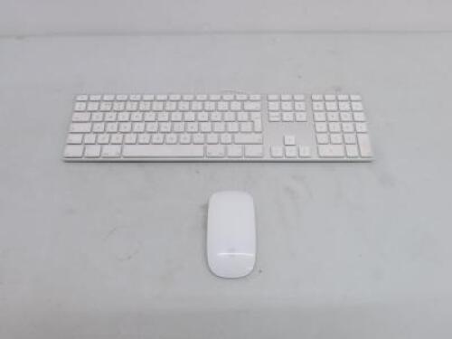 Apple Keyboard, Model A1243 with Apple Wireless Mouse, Model A1662.