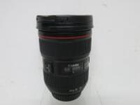 Canon Ultrasonic Zoom Lens, EF24-70mm 1:2;8 II USM, Professional Camera Lens, S/N 2525000760 with Lens Cap.