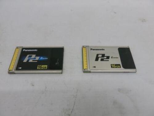 2 x Panasonic P2 R & E Series 16GB Memory Cards.