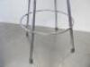 12 x Pyramid Steel Wire Stools with Red Leather Seat.Size H66cm x D30cm - 4
