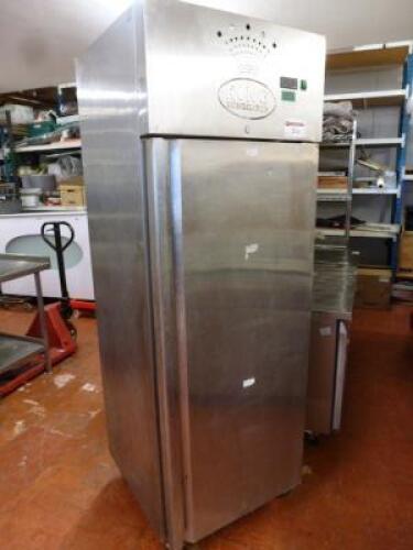King Refrigeration Upright Freezer, Model KF4, S/N 813276, DOM April 2008. Size (H) 200cm x (W) 65cm x (D) 70cm.