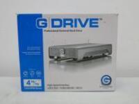 G-Technology 4 TB G Drive USB 3.0, External Hard Drive. Comes with Power Supply, Cables & Original Box.