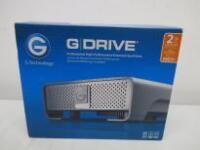G-Technology 2TB G Drive External Hard Drive. Comes with Power Supply & Original Box.