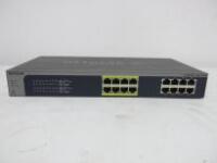 Netgear ProSafe Plus 16 Port Gigabit Ethernet Switch, Model JGS516PE.