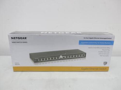 Netgear 16 Port Gigabit Ethernet Switch, Model GS316. Boxed/New.