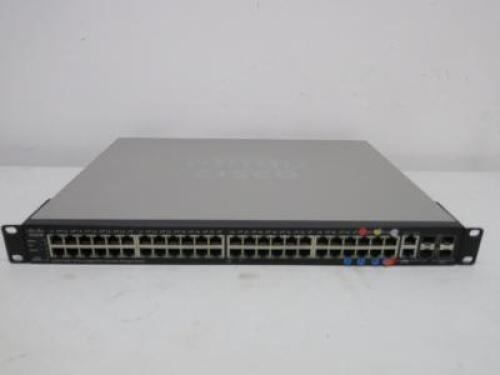 Cisco 500 Series Rack Mount 52-Port Gigabit PoE & Stackable Managed Switch, Model SG500-52MP.