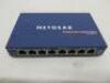 3 x Assorted Netgear 8 Port ProSafe Switches to Include: 1 x GS108, 1 x GS108PE & 1 x GS110TP. Note: require power supplies. - 5