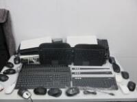 38 x Keyboards & Mouse's to Include: 8 x Assorted Wireless Keyboards, 2 x Keysonic Wireless Keyboards, 12 x Assorted USB & Wired Keyboards, 9 x Wired Mouse & 7 x Wireless Mice.