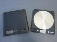 Pair of Salter Scales to Include: 1 x Salter 1036BKSSDR (max 5kg) & 1 x Salter 1066BKDR15 (max 3kg).